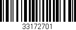 Código de barras (EAN, GTIN, SKU, ISBN): '33172701'