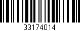 Código de barras (EAN, GTIN, SKU, ISBN): '33174014'