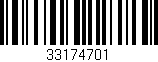 Código de barras (EAN, GTIN, SKU, ISBN): '33174701'