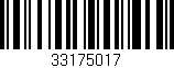 Código de barras (EAN, GTIN, SKU, ISBN): '33175017'