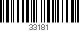 Código de barras (EAN, GTIN, SKU, ISBN): '33181'