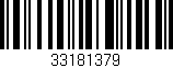 Código de barras (EAN, GTIN, SKU, ISBN): '33181379'