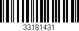 Código de barras (EAN, GTIN, SKU, ISBN): '33181431'