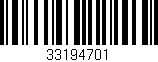 Código de barras (EAN, GTIN, SKU, ISBN): '33194701'