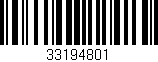 Código de barras (EAN, GTIN, SKU, ISBN): '33194801'