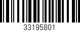 Código de barras (EAN, GTIN, SKU, ISBN): '33195801'