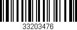 Código de barras (EAN, GTIN, SKU, ISBN): '33203476'