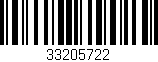 Código de barras (EAN, GTIN, SKU, ISBN): '33205722'