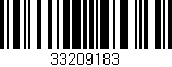 Código de barras (EAN, GTIN, SKU, ISBN): '33209183'
