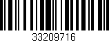 Código de barras (EAN, GTIN, SKU, ISBN): '33209716'
