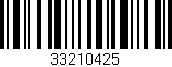 Código de barras (EAN, GTIN, SKU, ISBN): '33210425'