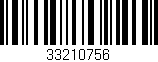 Código de barras (EAN, GTIN, SKU, ISBN): '33210756'