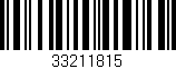 Código de barras (EAN, GTIN, SKU, ISBN): '33211815'
