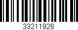 Código de barras (EAN, GTIN, SKU, ISBN): '33211926'