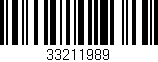 Código de barras (EAN, GTIN, SKU, ISBN): '33211989'