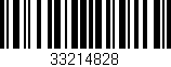 Código de barras (EAN, GTIN, SKU, ISBN): '33214828'
