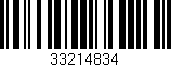 Código de barras (EAN, GTIN, SKU, ISBN): '33214834'