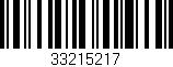 Código de barras (EAN, GTIN, SKU, ISBN): '33215217'