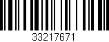 Código de barras (EAN, GTIN, SKU, ISBN): '33217671'