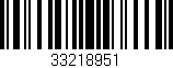 Código de barras (EAN, GTIN, SKU, ISBN): '33218951'