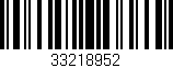 Código de barras (EAN, GTIN, SKU, ISBN): '33218952'