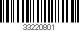 Código de barras (EAN, GTIN, SKU, ISBN): '33220801'