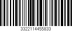 Código de barras (EAN, GTIN, SKU, ISBN): '3322114455833'