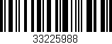 Código de barras (EAN, GTIN, SKU, ISBN): '33225988'