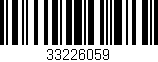 Código de barras (EAN, GTIN, SKU, ISBN): '33226059'