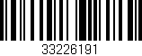 Código de barras (EAN, GTIN, SKU, ISBN): '33226191'