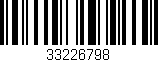 Código de barras (EAN, GTIN, SKU, ISBN): '33226798'