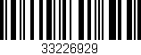 Código de barras (EAN, GTIN, SKU, ISBN): '33226929'