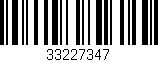 Código de barras (EAN, GTIN, SKU, ISBN): '33227347'