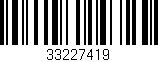 Código de barras (EAN, GTIN, SKU, ISBN): '33227419'