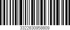 Código de barras (EAN, GTIN, SKU, ISBN): '3322830958809'
