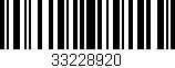 Código de barras (EAN, GTIN, SKU, ISBN): '33228920'