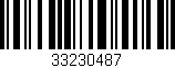 Código de barras (EAN, GTIN, SKU, ISBN): '33230487'