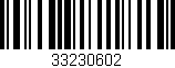 Código de barras (EAN, GTIN, SKU, ISBN): '33230602'