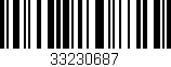 Código de barras (EAN, GTIN, SKU, ISBN): '33230687'