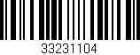 Código de barras (EAN, GTIN, SKU, ISBN): '33231104'