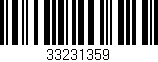 Código de barras (EAN, GTIN, SKU, ISBN): '33231359'