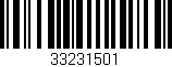 Código de barras (EAN, GTIN, SKU, ISBN): '33231501'