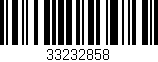 Código de barras (EAN, GTIN, SKU, ISBN): '33232858'