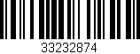 Código de barras (EAN, GTIN, SKU, ISBN): '33232874'
