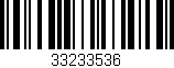 Código de barras (EAN, GTIN, SKU, ISBN): '33233536'