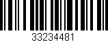 Código de barras (EAN, GTIN, SKU, ISBN): '33234481'