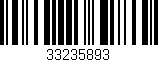 Código de barras (EAN, GTIN, SKU, ISBN): '33235893'