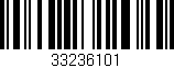 Código de barras (EAN, GTIN, SKU, ISBN): '33236101'