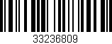 Código de barras (EAN, GTIN, SKU, ISBN): '33236809'