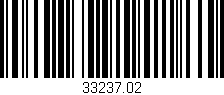 Código de barras (EAN, GTIN, SKU, ISBN): '33237.02'